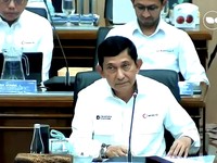 Direktur Utama Mind ID, Maroef Sjamsoeddin saat mengikuti Rapat Dengar Pendapat (RDP) dengan Komisi XII DPR RI di Komplek Parlemen, Jakarta, Selasa (15/9/2026). (Tangkapan Layar Youtube/TVR Parlemen)