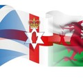 Kolase bendera Scotland, Wales, Northern Ireland. (Istimewa)