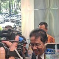Mantan Menteri Keuangan Purbaya Yudhi Sadewa dalam acara Serah Terima Jabatan Menteri Keuangan di Aula Mezanin Gd Juanda 1, Kementerian Kuangan, Jakarta, Selasa (15/9/2026). (CNBC Indonesia/Chandra Dwi Pranata)