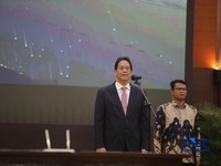 Mantan Menteri Keuangan Purbaya Yudhi Sadewa saat acara Serah Terima Jabatan Menteri Keuangan di Gedung Juanda II, Kementerian Kuangan, Jakarta, Selasa (15/9/2026). (CNBC Indonesia/Faisal Rahman)