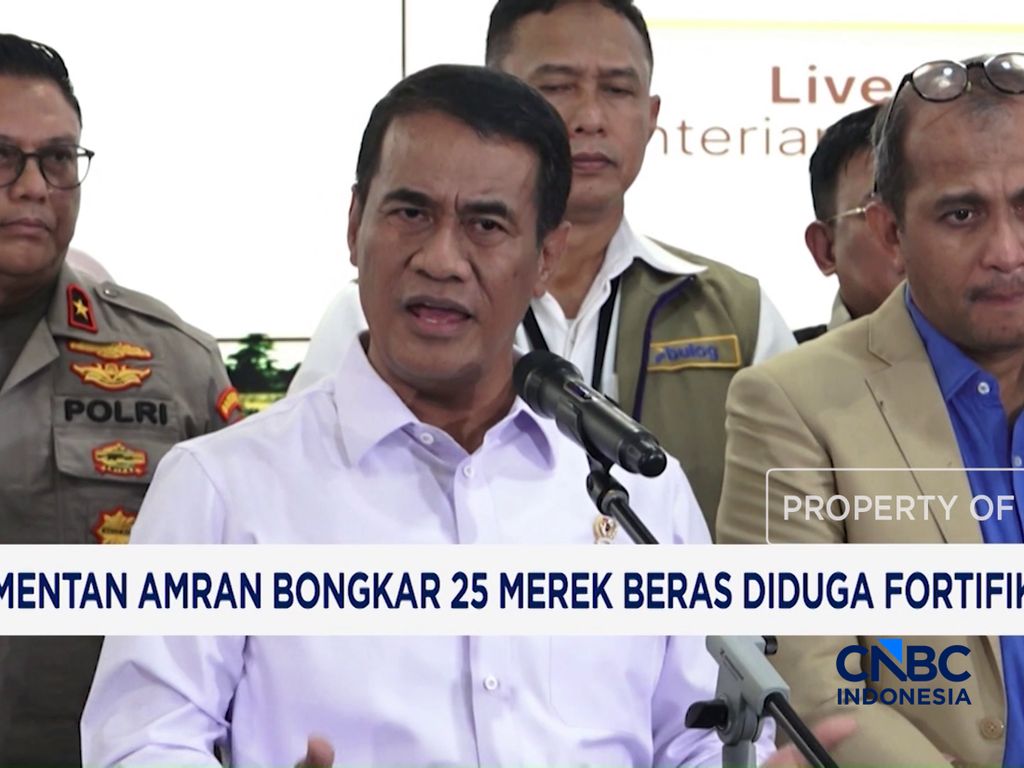 Mentan Amran Bongkar 25 Merek Beras Diduga Fortifikasi