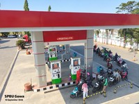 Antrean panjang BBM di SPBU Pertamina di Makassar sudah terurai. (Dok. Pertamina)