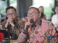 CEO PT Mobil Anak Bangsa Indonesia Kelik Irwantono di acara COFFEE MORNING 2026 dengan tema Beyond EV: Building a Resilient Automotive Ecosystem Amid Global Supply Chain Shifts di CasalenaJakarta, Rabu (16/9/2026). (CNBC Indonesia/Faisal Rahman)