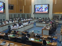 Menteri Pertanian (Mentan) Amran Sulaiman saat Rapat Kerja bersama Komisi IV DPR RI di Kompleks Parlemen, Jakarta, Rabu (16/9/2026). (CNBC Indonesia/Martyasari Rizky)