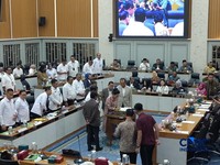 Menteri Pertanian (Mentan) Amran Sulaiman saat Rapat Kerja bersama Komisi IV DPR RI di Kompleks Parlemen, Jakarta, Rabu (16/9/2026). (CNBC Indonesia/Martyasari Rizky)