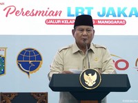 Presiden Prabowo Resmikan LRT Jakarta Jalur Kelapa Gading-Manggarai, 16 September 2026. (Tangkapan layar youtube Setpres RI)