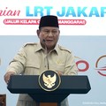 Presiden Prabowo Resmikan LRT Jakarta Jalur Kelapa Gading-Manggarai, 16 September 2026. (Tangkapan layar youtube Setpres RI)