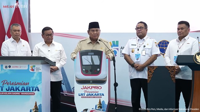 Sirene Meraung! Prabowo Resmikan LRT Jakarta Kelapa Gading-Manggarai