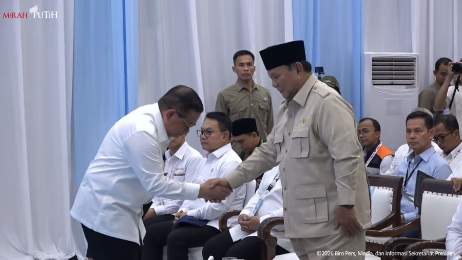 Presiden Prabowo Subianto dan Gubernur DKI Jakarta, Pramono Anung saat menghadiri peresmian LRT Jakarta Jalur Kelapa Gading-Manggarai, Jakarta, Rabu (16/9/2026). (Tangkapan Layar Youtube/Sekretariat Presiden)