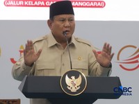 Presiden Prabowo Subianto meresmikan LRT Jakarta Jalur Kelapa Gading-Manggarai yang berlangsung di Stasiun Manggarai, Jakarta, Rabu (16/9/2026). (CNBC Indonesia/Muhammad Sabki)