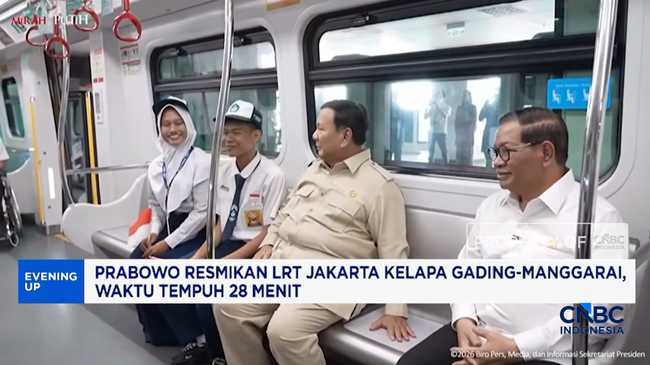Video:Presiden Resmikan LRT Jakarta Kelapa Gading-Manggarai