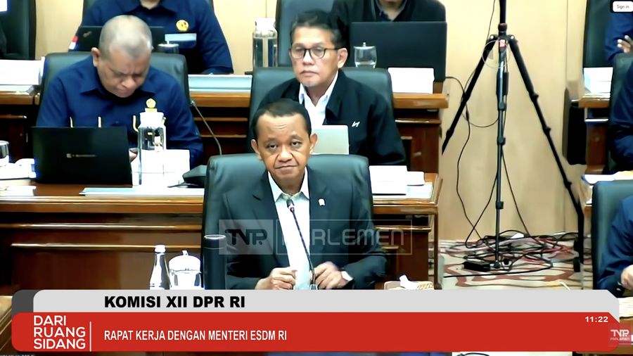Rapat komisi XII DPR RI rapat dengan ESDM RI. (Tangkapan layar TV Parlemen)