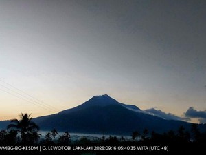 Gunung Lewotobi Laki-Laki Turun dari Siaga ke Waspada Hari Ini