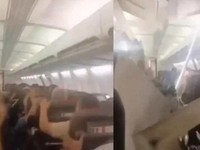 Suasana tegang dan penuh kepanikan melanda para penumpang maskapai asal Iran, Sepehran Airlines, dalam penerbangan domestik rute Mashhad menuju Kermanshah. (Istimewa)