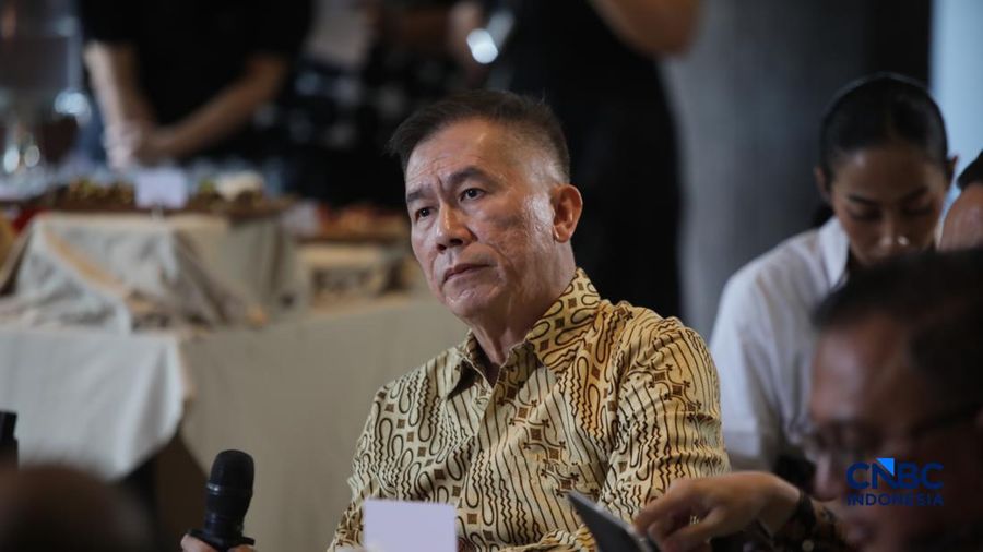 Wakil Direktur Utama PT Selamat Sempurna Tbk Ang Andri Pribadi di acara COFFEE MORNING 2026 dengan tema Beyond EV: Building a Resilient Automotive Ecosystem Amid Global Supply Chain Shifts di CasalenaJakarta, Rabu (16/9/2026). (CNBC Indonesia/Faisal