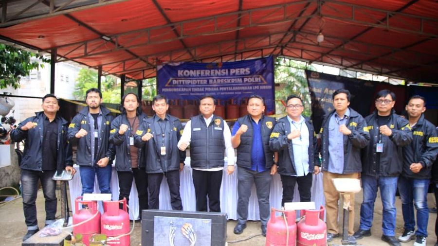 Bareskrim Polri bongkar penyalahgunaan LPG Subsidi. (Dok. Bareskrim Polri)