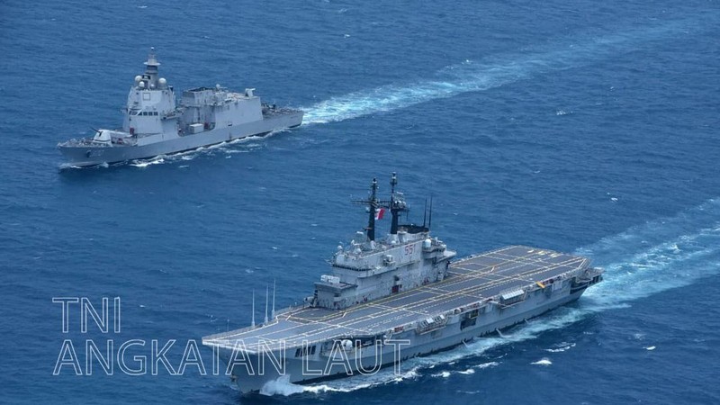 Kapal induk ITS Giuseppe Garibaldi tiba di perairan Indonesia setelah berlayar dari Italia pada 24 Agustus 2026. (Instagram/tni_angkatan_laut)