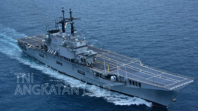 Kapal induk ITS Giuseppe Garibaldi tiba di perairan Indonesia setelah berlayar dari Italia pada 24 Agustus 2026. (Instagram/tni_angkatan_laut)