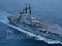 Kapal induk ITS Giuseppe Garibaldi tiba di perairan Indonesia setelah berlayar dari Italia pada 24 Agustus 2026. (Instagram/tni_angkatan_laut)