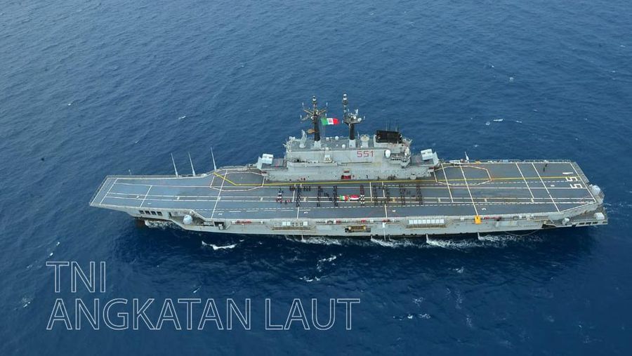 Kapal induk ITS Giuseppe Garibaldi tiba di perairan Indonesia setelah berlayar dari Italia pada 24 Agustus 2026.