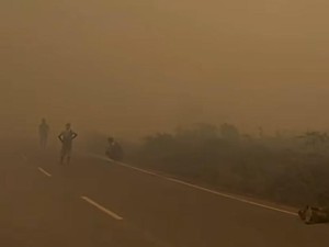 Kabut Asap Buat Helikopter Water Bombing di Sampit Belum Bisa Beroperasi