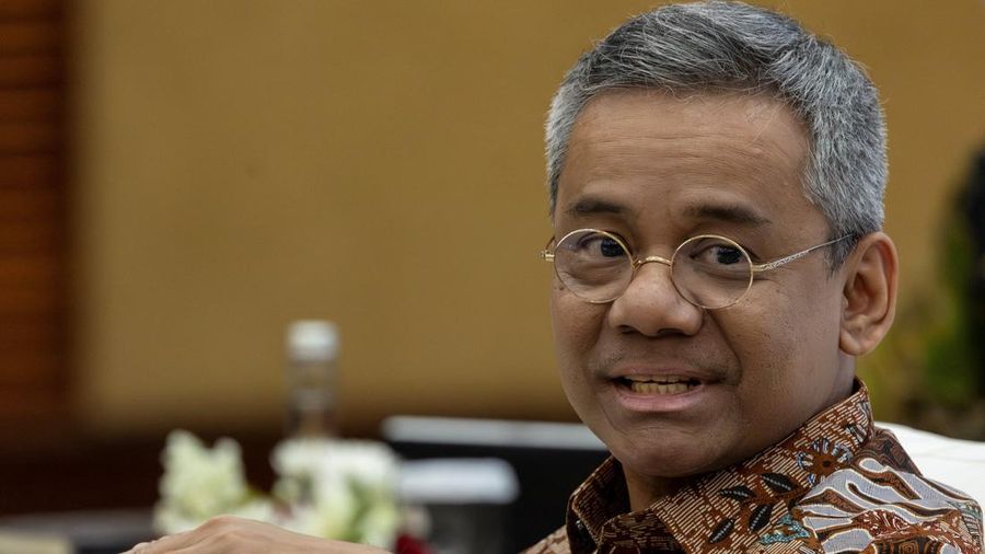 Menteri Keuangan Indonesia Suahasil Nazara menyampaikan pemaparan APBN KiTA di Kementerian Keuangan di Jakarta, 18 September 2026. REUTERS/Willy Kurniawan