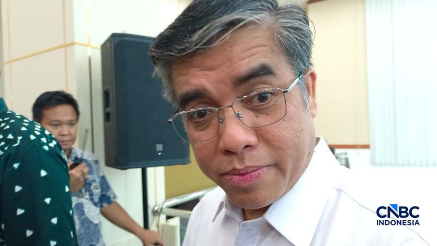 Menteri Ketenagakerjaan (Menaker) Yassierli saat ditemui di Kantor Pusat BPS, Jakarta, Jumat (18/9/2026). (CNBC Indonesia/Martyasari Rizky)