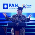 Presiden Prabowo Subianto saat menyampaikan sambutan dalam perayaan puncak Hari Ulang Tahun ke 28 Partai Amanat Nasional, di Jakarta International Convention Center (JICC), Senayan, Jakarta, Jumat (18/9/2026). (Tangkapan Layar Youtube/PAN TV)