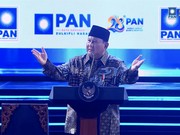 Presiden Prabowo Subianto saat menyampaikan sambutan dalam perayaan puncak Hari Ulang Tahun ke 28 Partai Amanat Nasional, di Jakarta International Convention Center (JICC), Senayan, Jakarta, Jumat (18/9/2026). (Tangkapan Layar Youtube/PAN TV)