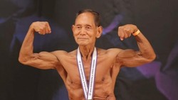 Kakek Umur 90 Juara Kompetisi Binaraga, Bugarnya Bikin Minder yang Muda