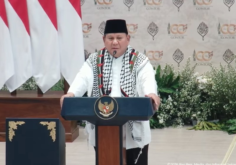 Presiden Prabowo Subianto saat menghadiri Syukuran 100 Tahun Pondok Modern Darussalam Gontor, Sabtu (19/9/2026). (Dok. BPMI Setpres)