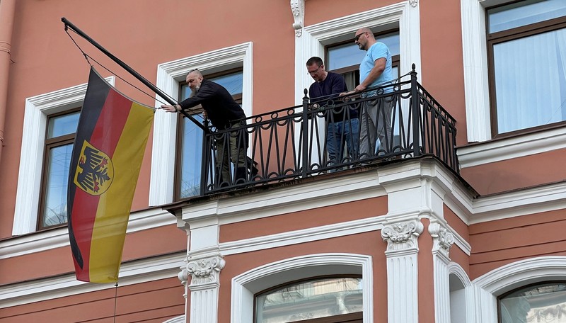 Rusia menutup konsulat Jerman di St. Petersburg. (REUTERS/Andrei Bok)