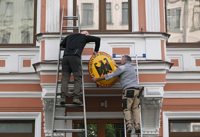 Rusia menutup konsulat Jerman di St. Petersburg. (REUTERS/Andrei Bok)