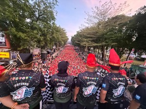 HUT TNI di Makassar Dimeriahkan 7.092 Pelari Patonro Elite Run
