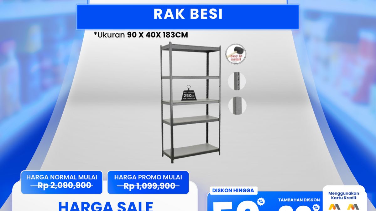 Cuma di Transmart Full Day Sale, Beli Rak Besi Diskon Sebesar Ini