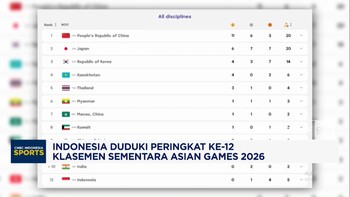 Indonesia Duduki Peringkat Ke-12 Klasemen Sementara Asian Games 2026