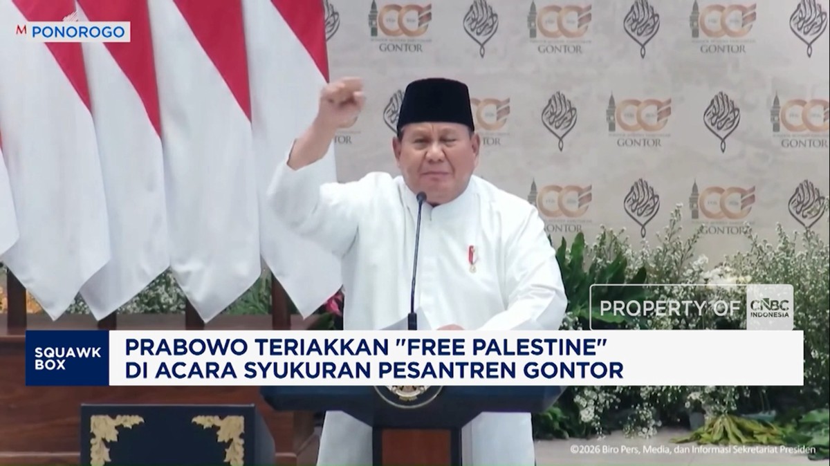 Video: Prabowo Teriakkan "Free Palestine" di Tengah Acara Gontor