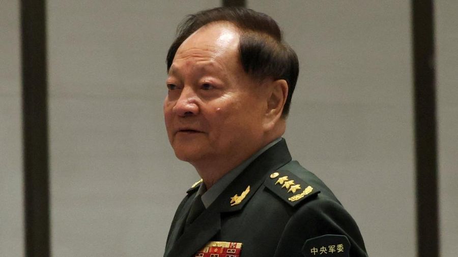 FILE PHOTO: Chinese Central Military Commission (CMC) Vice Chairman Zhang Youxia arrives for a group photo session before the opening ceremony of the Western Pacific Naval Symposium in Qingdao, Shandong province, China April 22, 2024. REUTERS/Florenc
