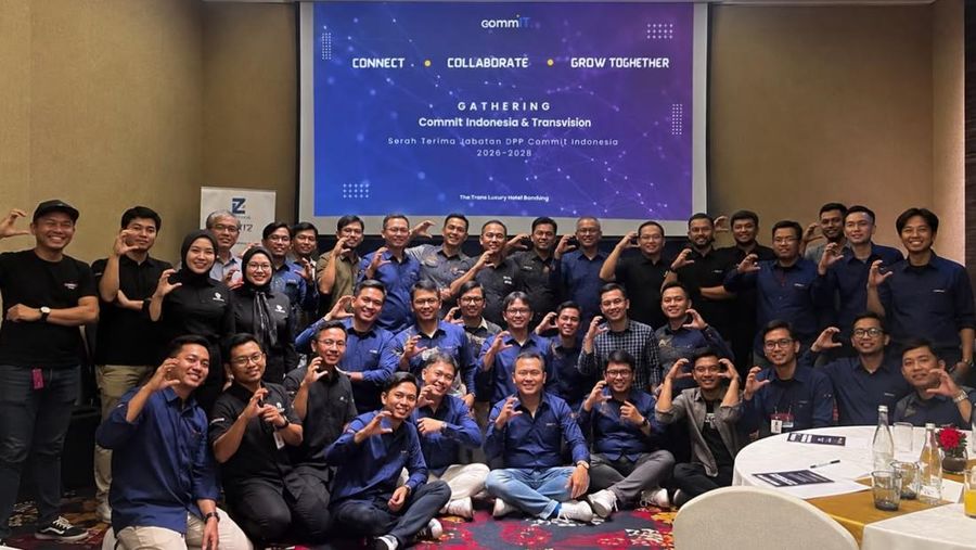 CommiT Indonesia bersama Transvision Hospitality menggelar gathering di The Trans Luxury Hotel Bandung, Jumat (18/9/2026). Acara tersebut mengusung tema "Connect, Collaborate, Grow Together". (Dok. Transvision)