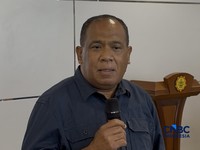Kepala Dinas Pertanian Kabupaten Jayawijaya Hendri Teteelpta saat ditemui di Kantor Pusat Kementan, Jakarta, Selasa (22/9/2026). (CNBC Indonesia/Martyasari Rizky)