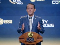 Menteri ESDM Bahlil Lahadalia saat menyampaikan sambutan dalam Pembukaan Electricity Connect 2026 di Jakarta, Selasa (22/9/2026). (Tangkapan Layar Youtube/KementerianESDM)
