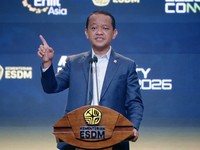 Menteri ESDM Bahlil Lahadalia saat menyampaikan sambutan dalam Pembukaan Electricity Connect 2026 di Jakarta, Selasa (22/9/2026). (Tangkapan Layar Youtube/KementerianESDM)
