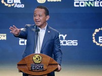 Menteri ESDM Bahlil Lahadalia saat menyampaikan sambutan dalam Pembukaan Electricity Connect 2026 di Jakarta, Selasa (22/9/2026). (Tangkapan Layar Youtube/KementerianESDM)