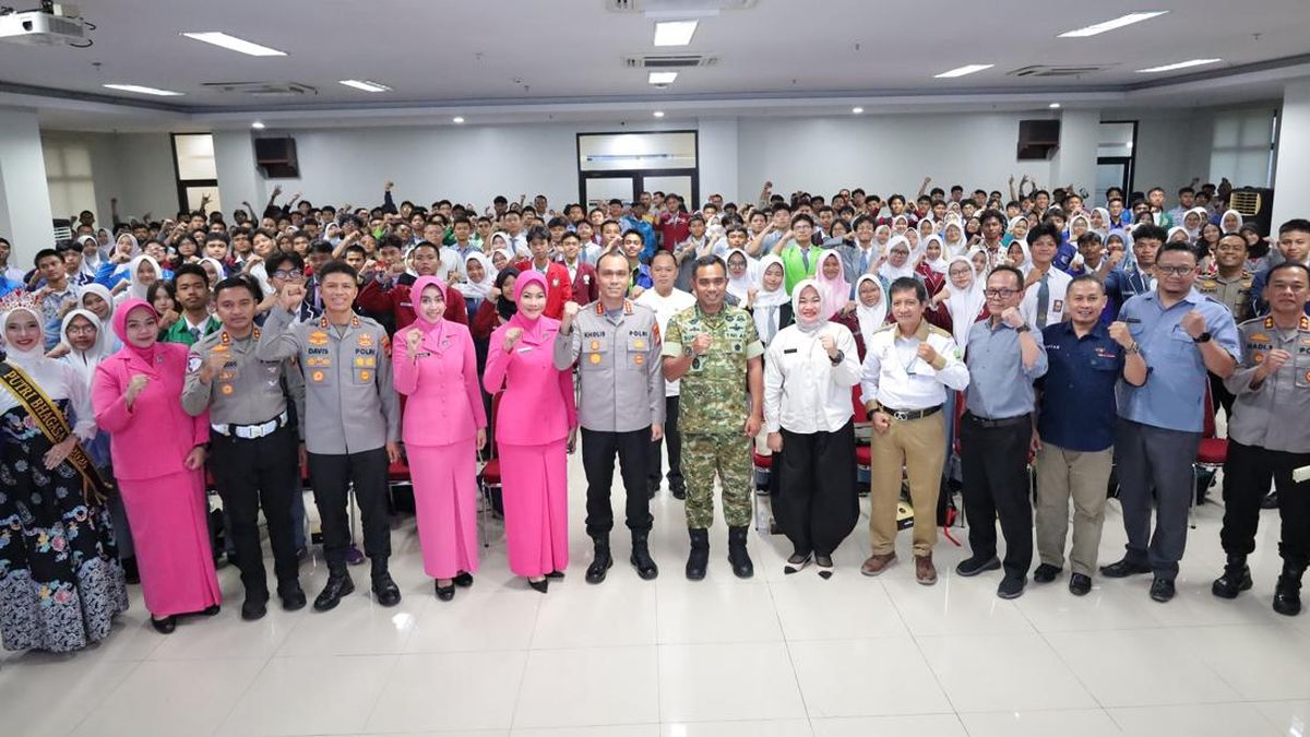 Polres Metro Bekasi Beri Motivasi Tentang Masa Depan ke 242 Ketua OSIS
