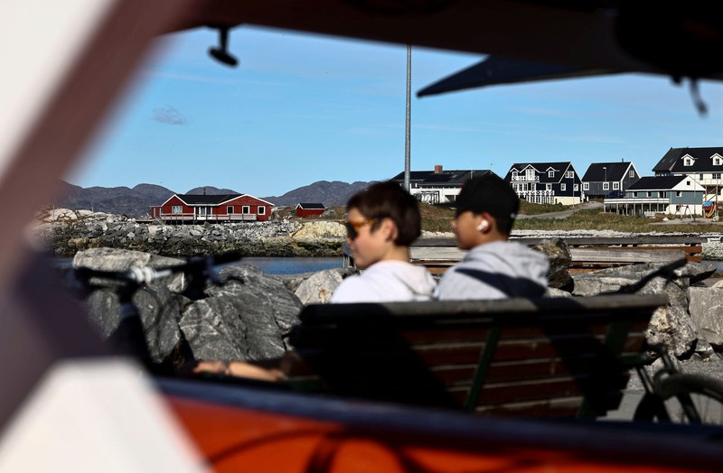 Kawasan pelabuhan lama di Nuuk, Greenland, pada 22 September 2026. (Tangkapan Layar Video Reuters/)