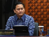 Deputi Gubernur Bank Indonesia, Thomas Djiwandono dalam Konferensi Pers Hasil Rapat Dewan Gubernur (RDG) Bulan September 2026, Gedung Bank Indonesia, Jakarta, Rabu (23/9/2026). (CNBC Indonesia/Muhammad Sabki)