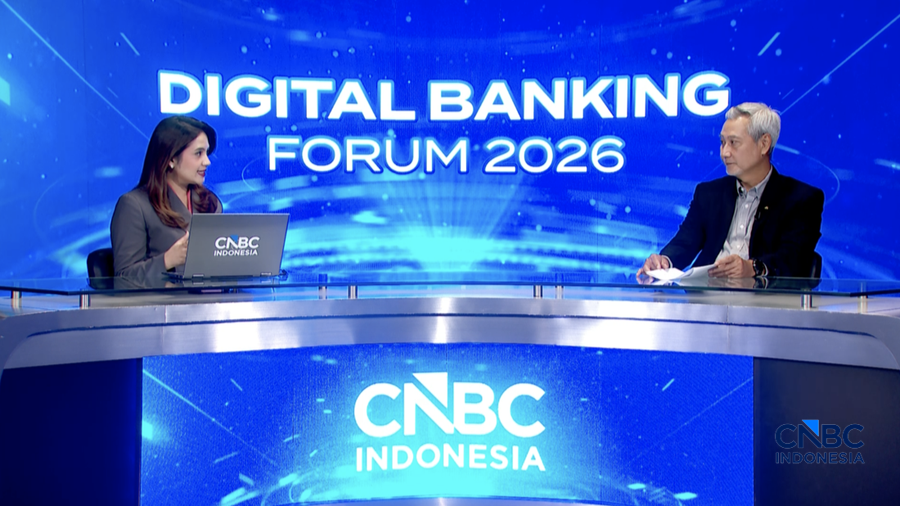 Direktur Teknologi Informasi dan Operasi PT Bank KB Indonesia Tbk, Yungki Prabowo dalam CNBC Indonesia Digital Banking Forum di Jakarta, Senin (21/9/2026). (CNBC Indonesia TV)