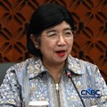 Gubernur Bank Indonesia, Destry Damayanti saat memberi laporan Konferensi Pers Hasil Rapat Dewan Gubernur (RDG) Bulan September 2026 di Ruang Konferensi Pers, Gedung Thamrin Lantai 1, Bank Indonesia, Jakarta Pusat, Rabu (23/9/2026). (CNBC Indonesia/M