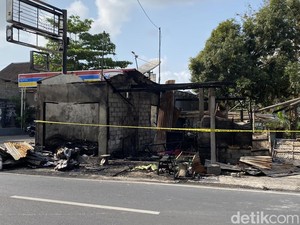 2 Kios Sol Sepatu-Canang di Denpasar Terbakar, Ada Ledakan Mirip Kembang Api