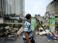Potret Rumah Rusak Parah-Sisa Tembok Bekas Kebakaran di Kebayoran Lama
